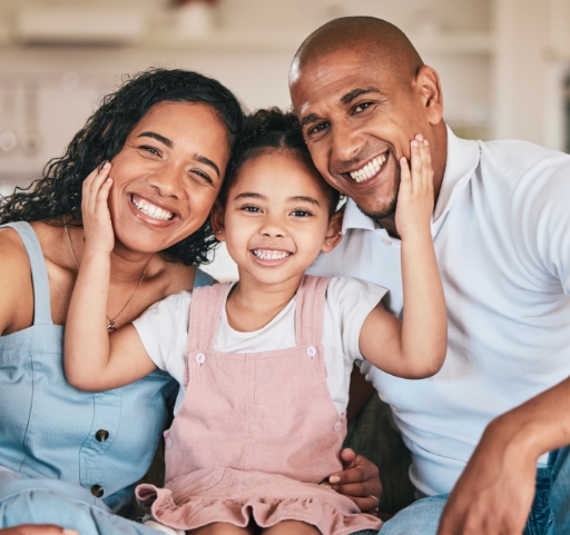A family photo with their child while waiting for HVAC Repair in Acton, IN